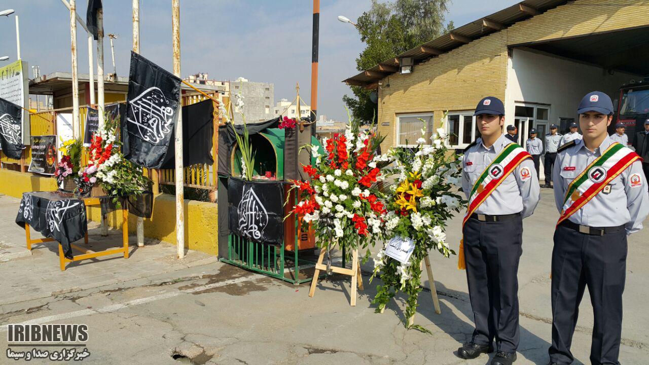 آبادان - ادای احترام به شهدای آتش نشان