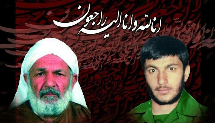 پدر شهید کرامت به فرزند شهیدش پیوست پدر شهید کرامت به فرزند شهیدش پیوست