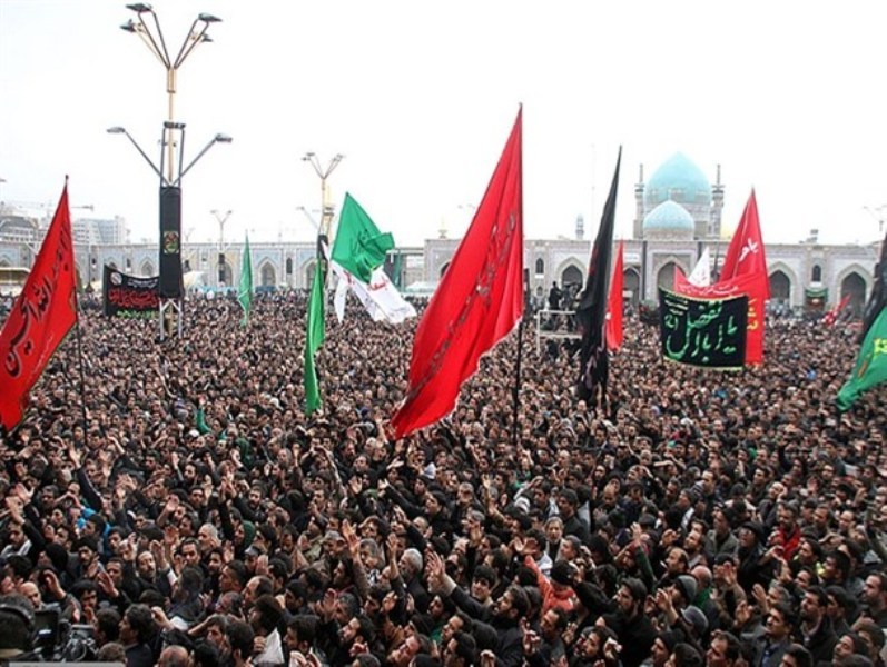 برگزاری اجتماع عظیم عزاداران حسینی در حرم مطهر رضوی