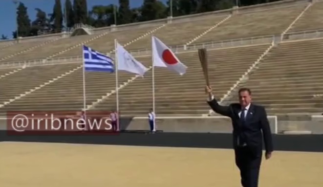 مشعل المپیک بدون حضور تماشاگران به ژاپن تحویل داده شد مشعل المپیک بدون حضور تماشاگران به ژاپن تحویل داده شد