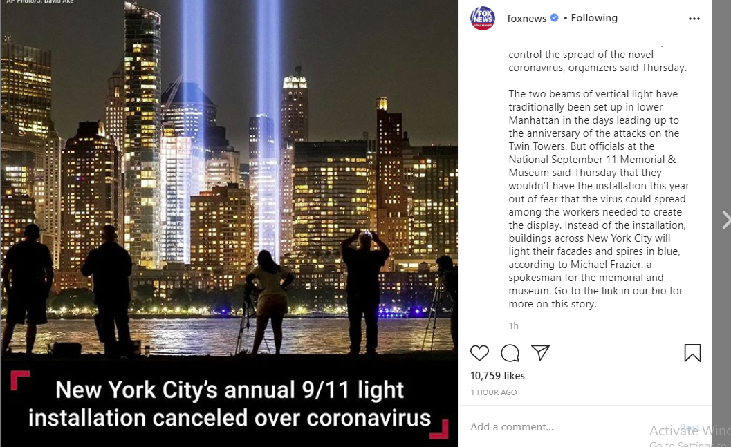 مراسم سالگرد یازده سپتامبر امسال برگزار نمیشود مراسم سالگرد یازده سپتامبر امسال برگزار نمیشود