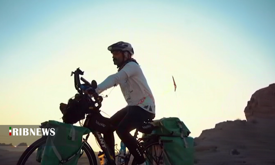 دوچرخه سواری بدون توقف ورزشکار بوشهری از شمال تا جنوب استان