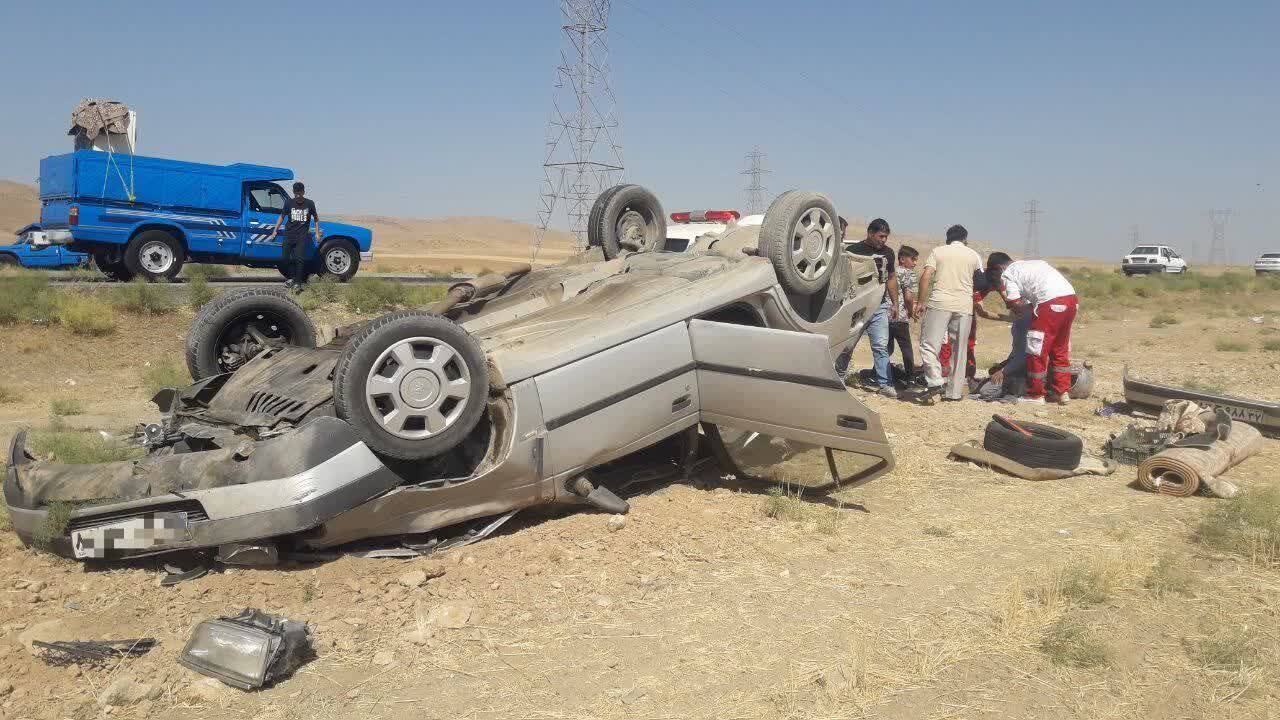 واژگونی پژو۴۰۵ در محور مهاباد_میاندوآب ۱ مصدوم برجای گذاشت 