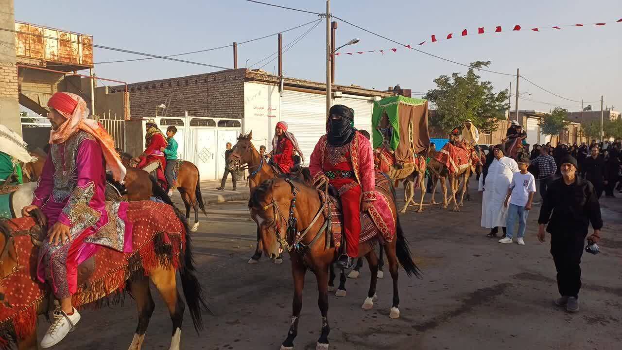 برگزاری مراسم ورود کاروان نمادین  امام رضا (ع) به روستای فدیشه
