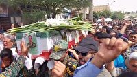 تشییع پیکر شهید یوسف گرگانلی دوجی با حضور مردم شهرستان مراوه تپه