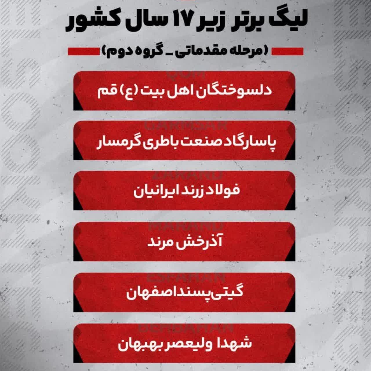 رقابت دلسوختگان با شش تیم قدرتمند کشوری