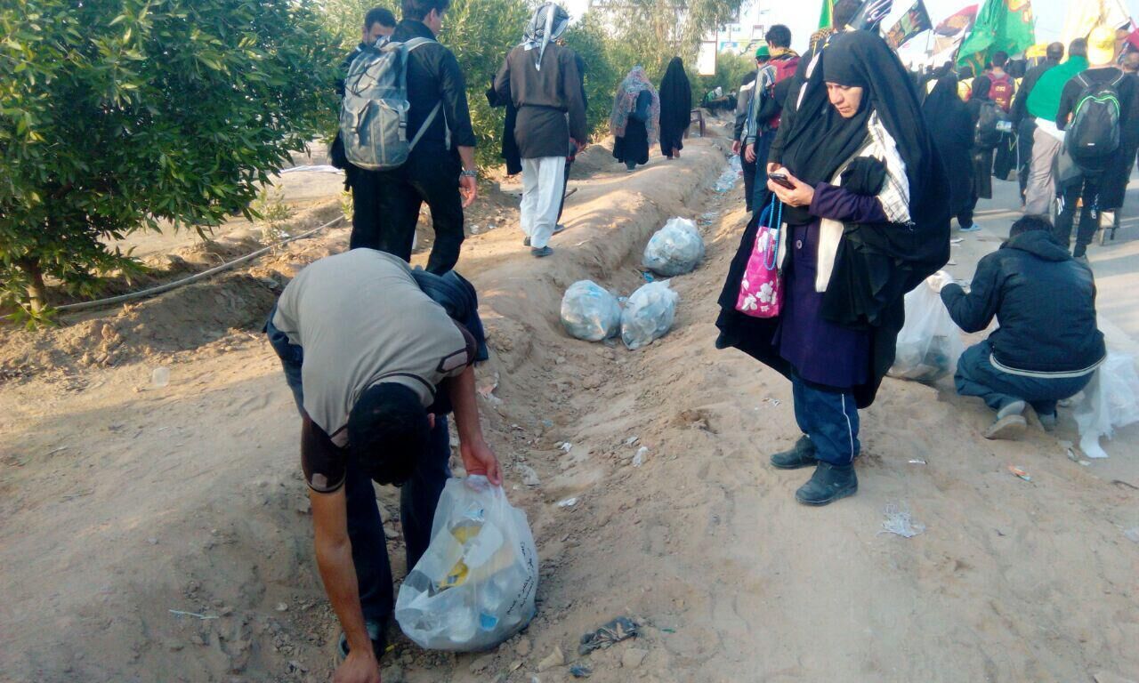 بازیافت ۹۰ درصد زباله‌های اربعین در مرز‌ چذابه
