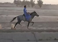 برگزاری مسابقات اسب سواری در شهرستان نیمروز