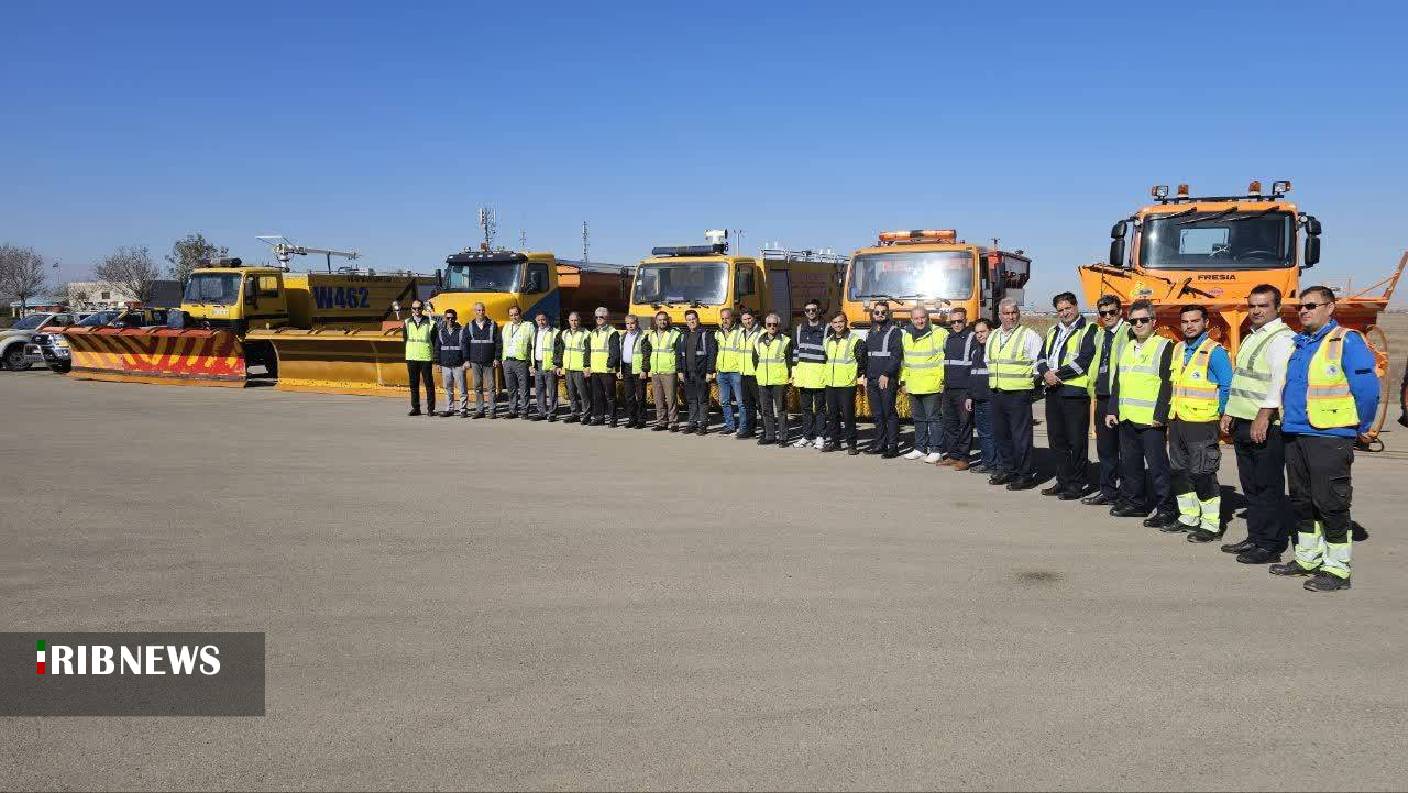 اجرای مانور عملیات زمستانی در فرودگاه اردبیل