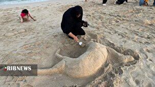 جشنواره مجسمه‌های شنی در ساحل خلیج فارس