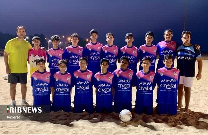 اولین پیروزی نونهالان فوتبالیست کیش در رقابت‌های استان هرمزگان