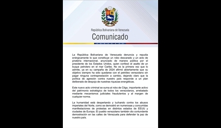 کاراکاس اقدام واشنگتن را دزدی دریایی بین‌المللی خواند