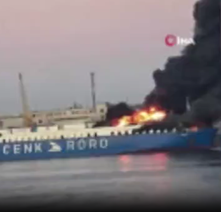 حمله موشکی به کشتی باری ترکیه در دریای سیاه