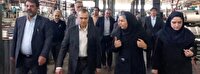 بازدید رئیس هیئت مدیره بانک صنعت و معدن از واحد‌های آسیب دیده آبیک
