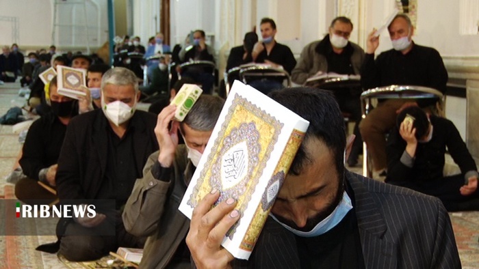 مراسم آخرین شب از لیالی پرفیض قدر در مصلی اردبیل و بیمارستان امام خمینی(ره)