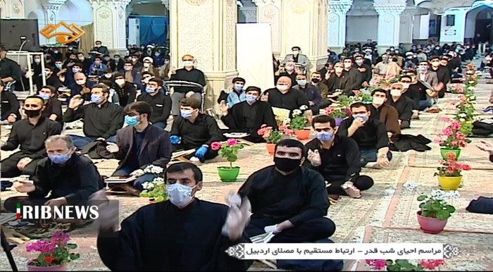 مراسم آخرین شب از لیالی پرفیض قدر در مصلی اردبیل و بیمارستان امام خمینی(ره)