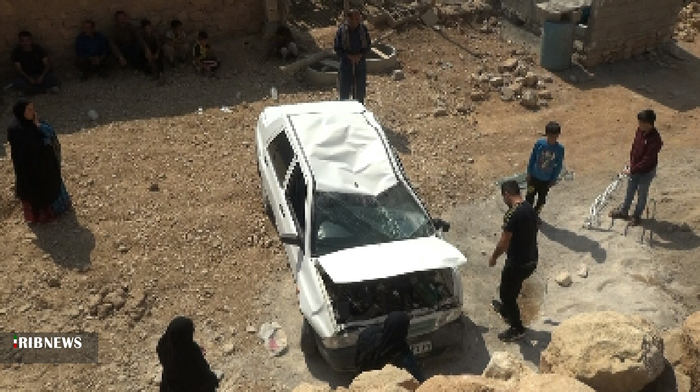 واژگونی خودروی سواری پراید در دیشموک